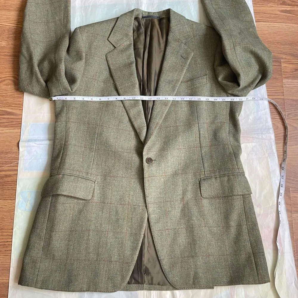 Carpenter & Packer by Huntsman London Green Tweed Wool Blazer – Made in Italy